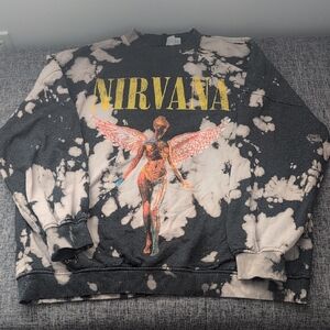 H&M Nirvana Graphic Tie-Dye Sweatshirt